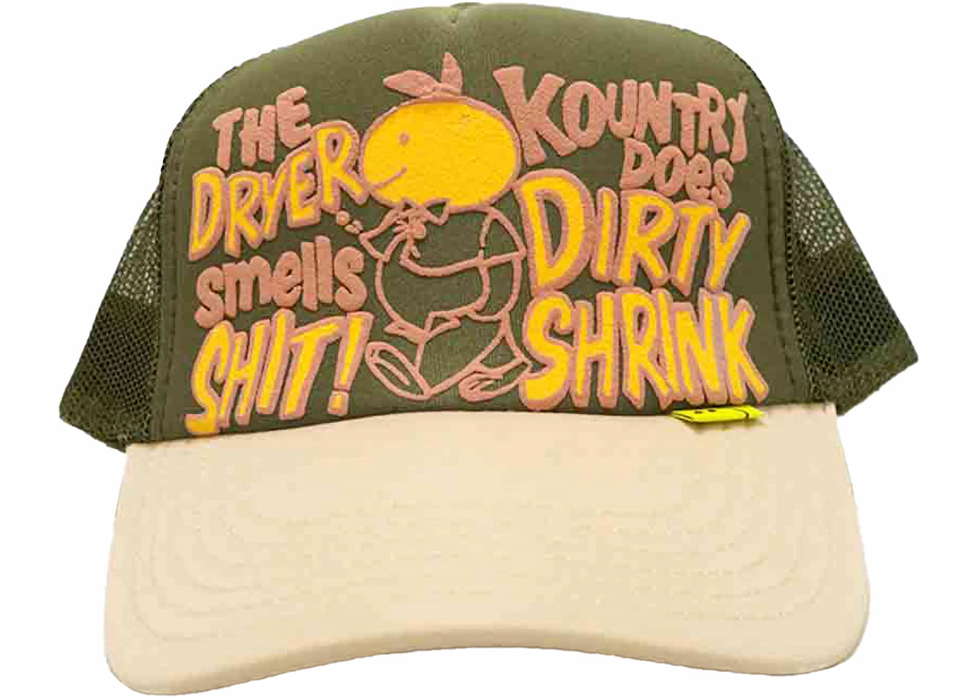 Kapital Kountry Dirty Shrink Trucker Cap Khaki/Natural