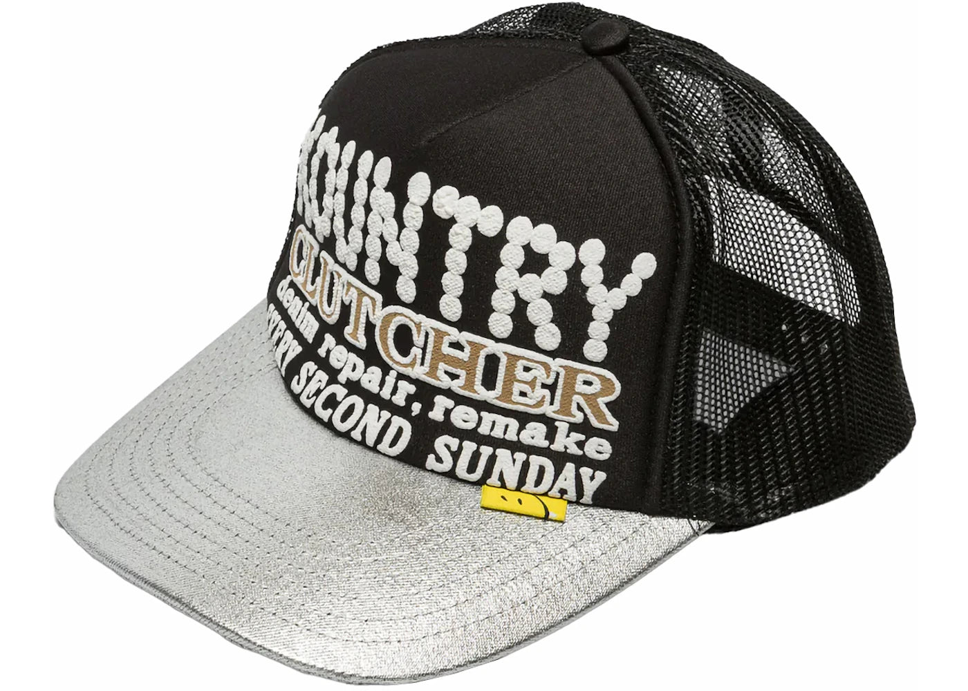 Kapital Kountry Pearl Clutcher Silver Brim Trucker Cap Black