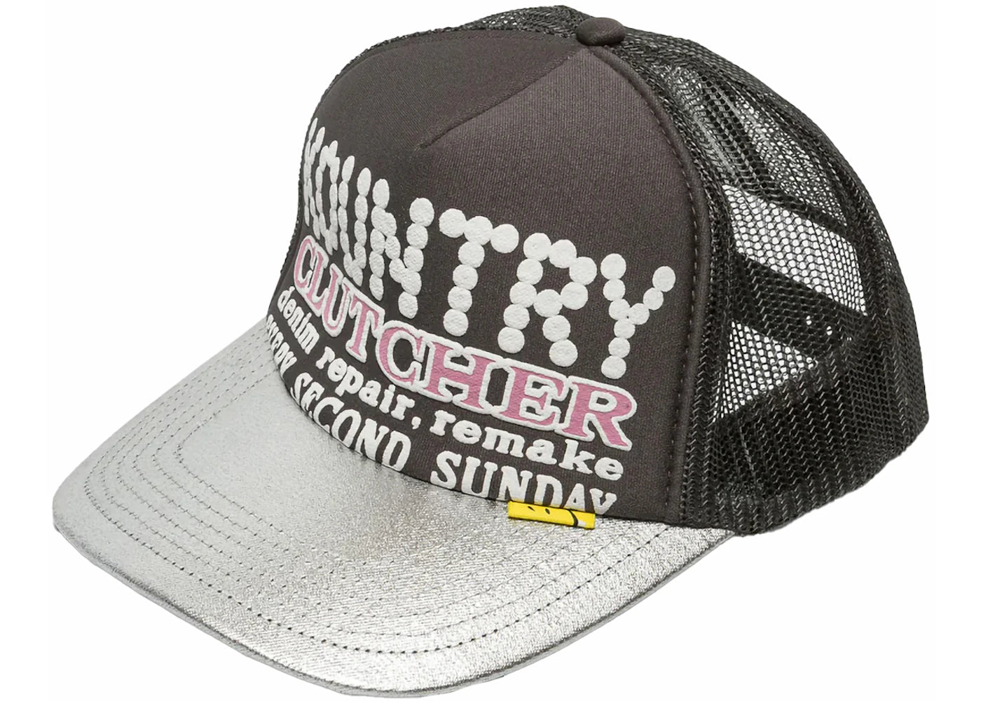 Kapital Kountry Pearl Clutcher Silver Brim Trucker Cap Grey