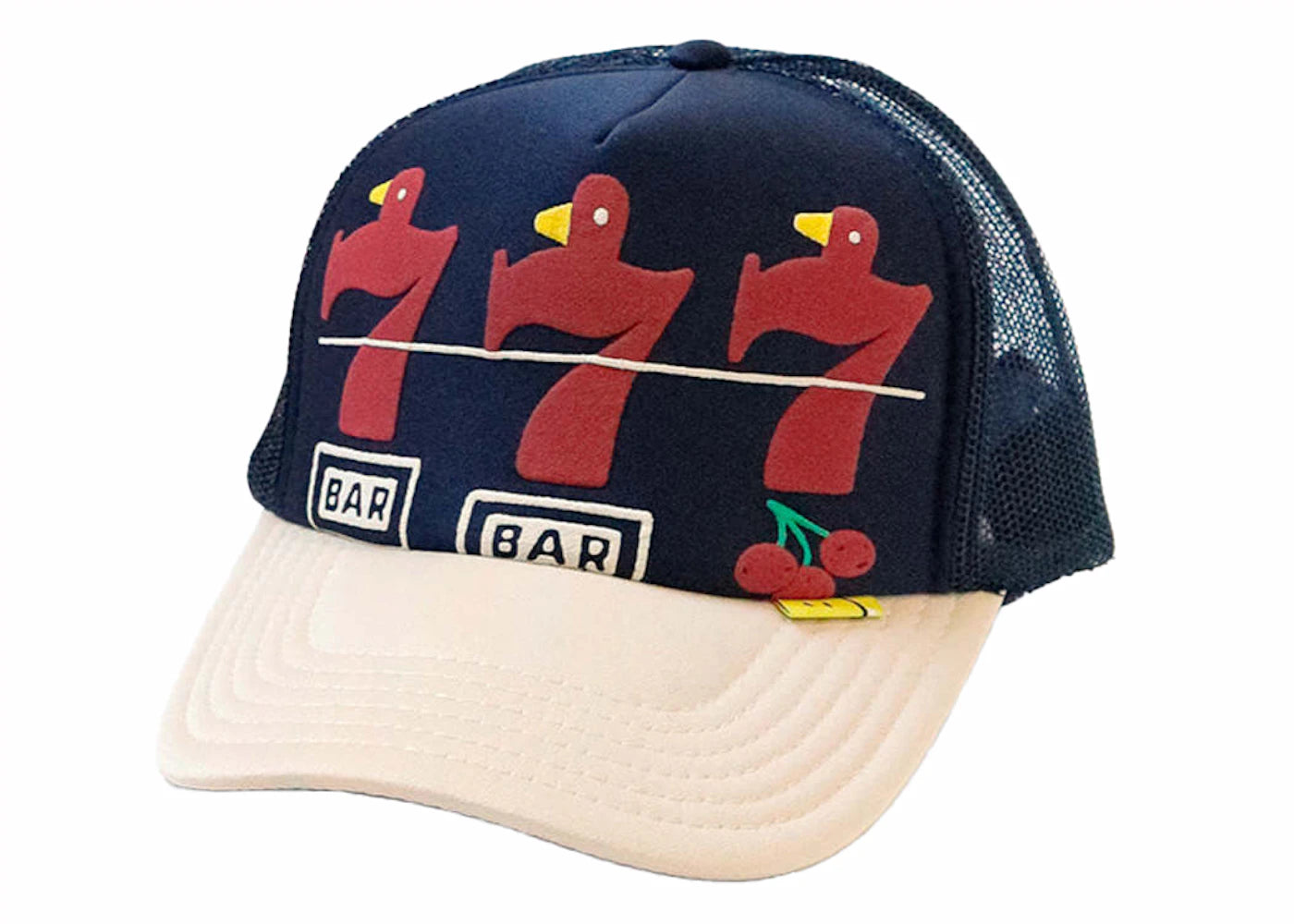 Kapital Lucky Battery Bird Trucker Cap Natural/Navy