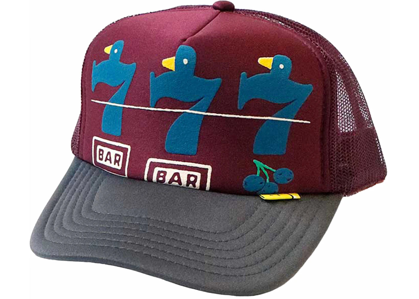 Kapital Lucky Battery Bird Trucker Cap Red/Charcoal