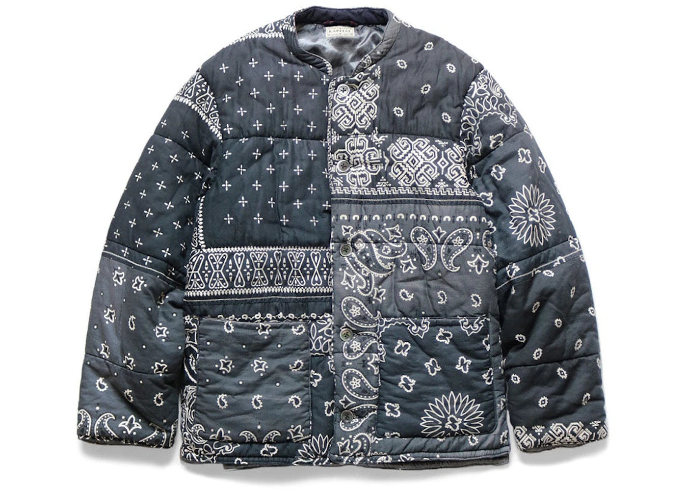 Kapital Quilted Ptachwork Bandana Jacket Black
