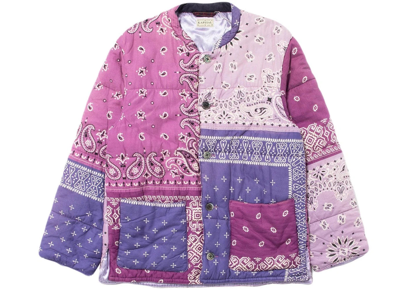 Kapital Quilted Ptachwork Bandana Jacket Purple