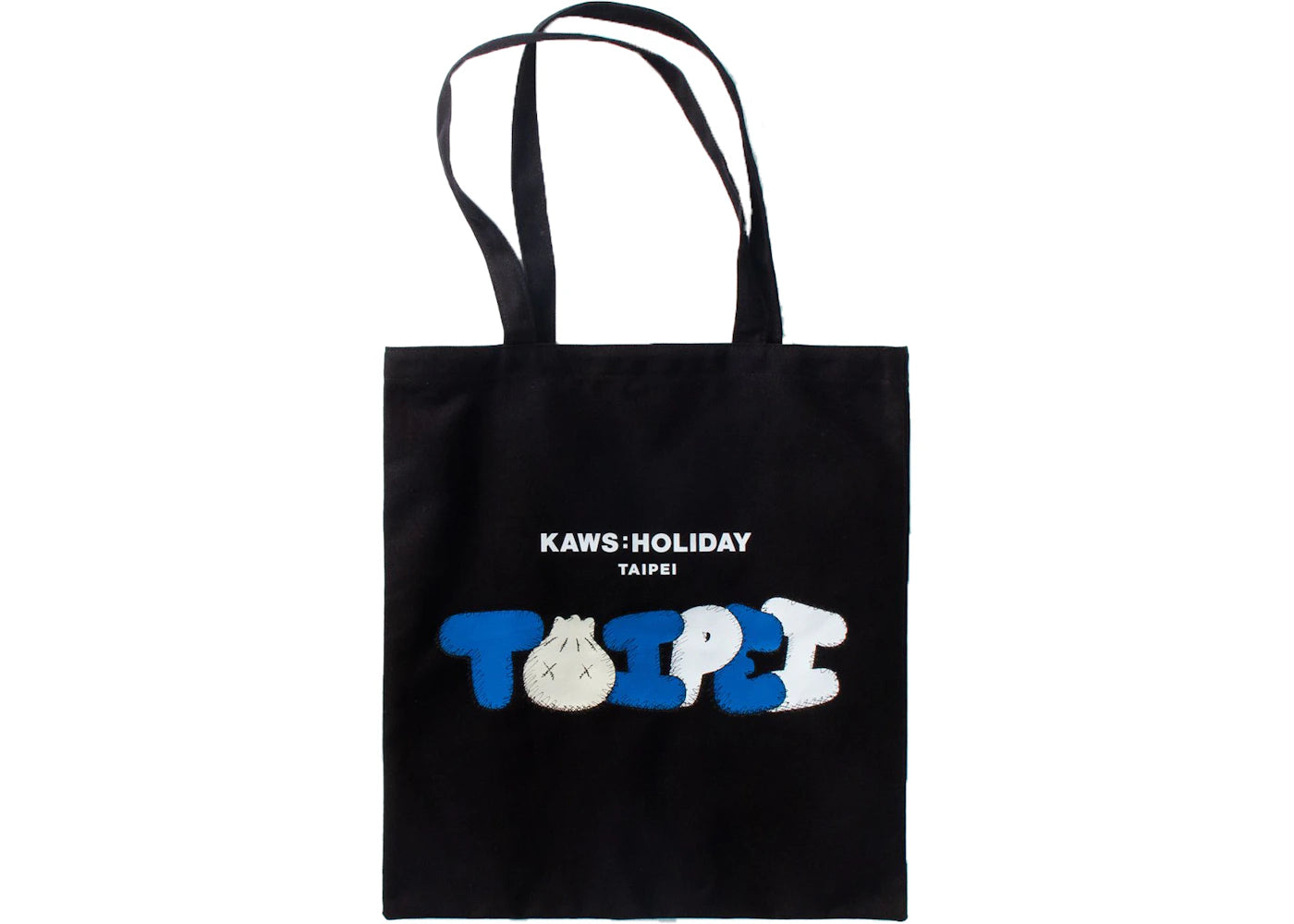 KAWS Holiday Limited Taipei Tote Bag Black/Blue