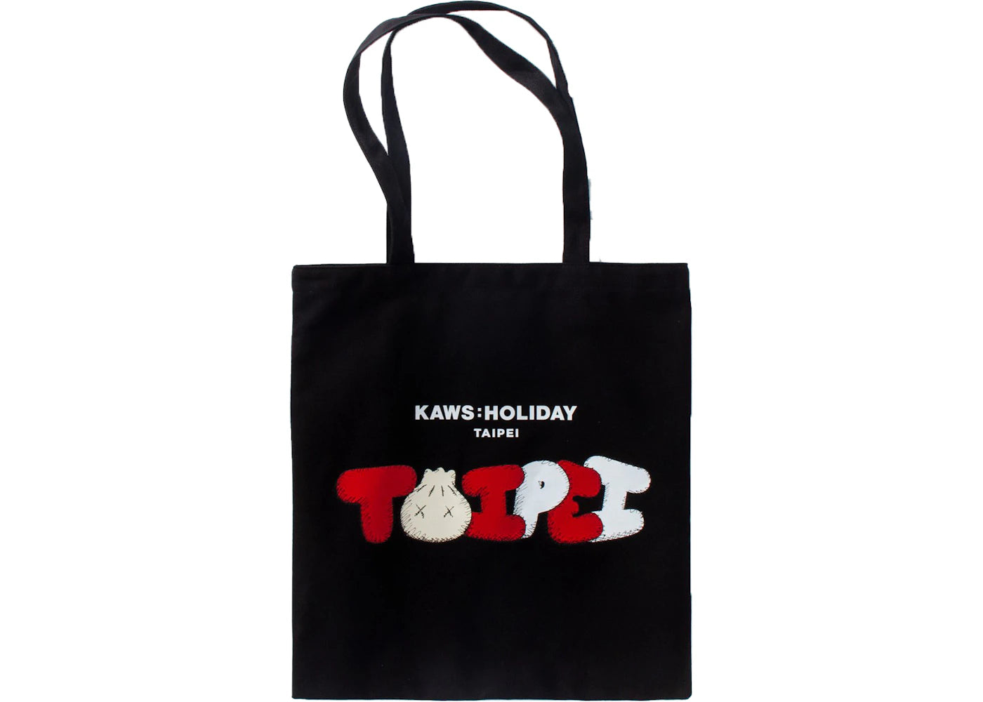 KAWS Holiday Limited Taipei Tote Bag Black/Red