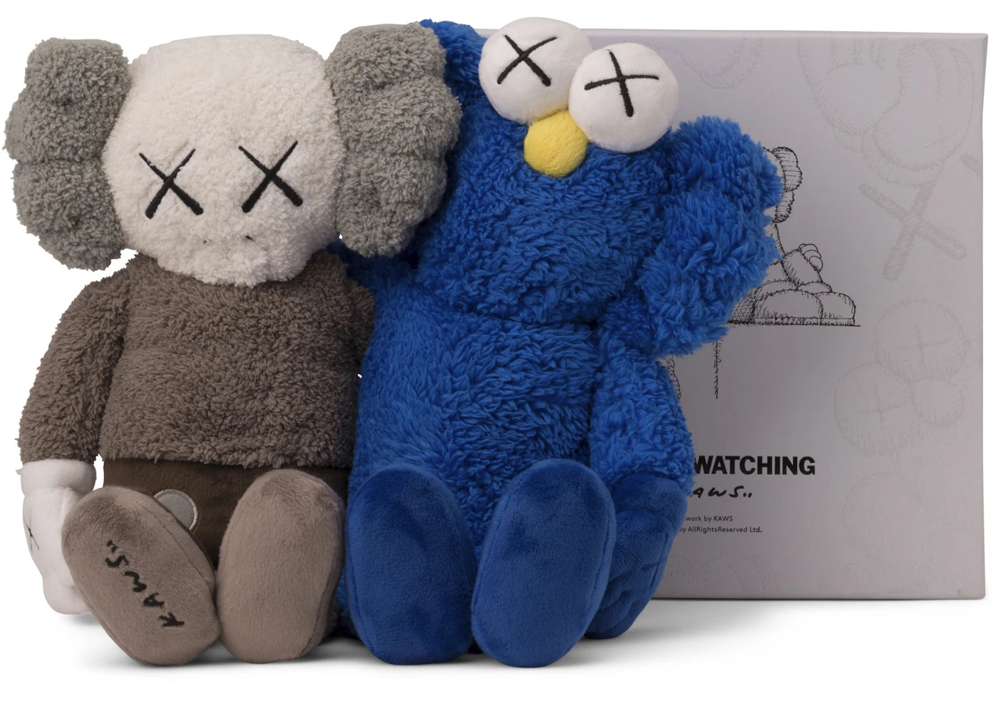 KAWS Seeing/Watching Plush Grey/Blue