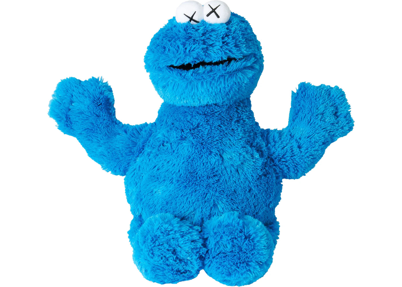 KAWS Sesame Street Uniqlo Cookie Monster Plush Toy Blue