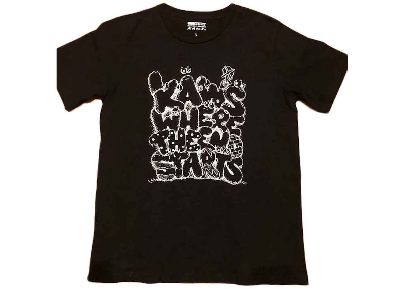 KAWS Where The End Starts Tee Black