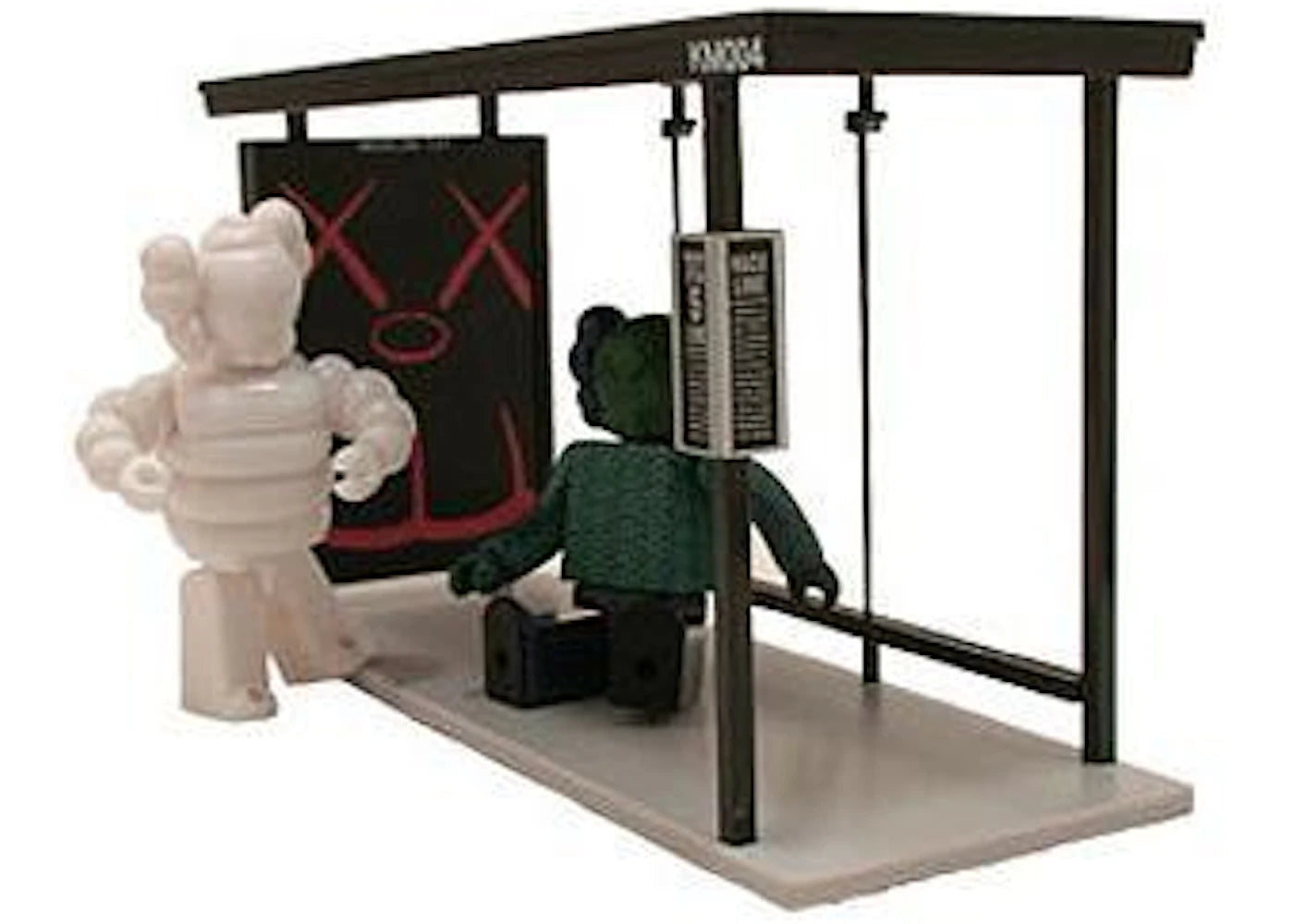 KAWS x Medicom Bus Stop Series Volume 4 Vinyl Toy White/Green