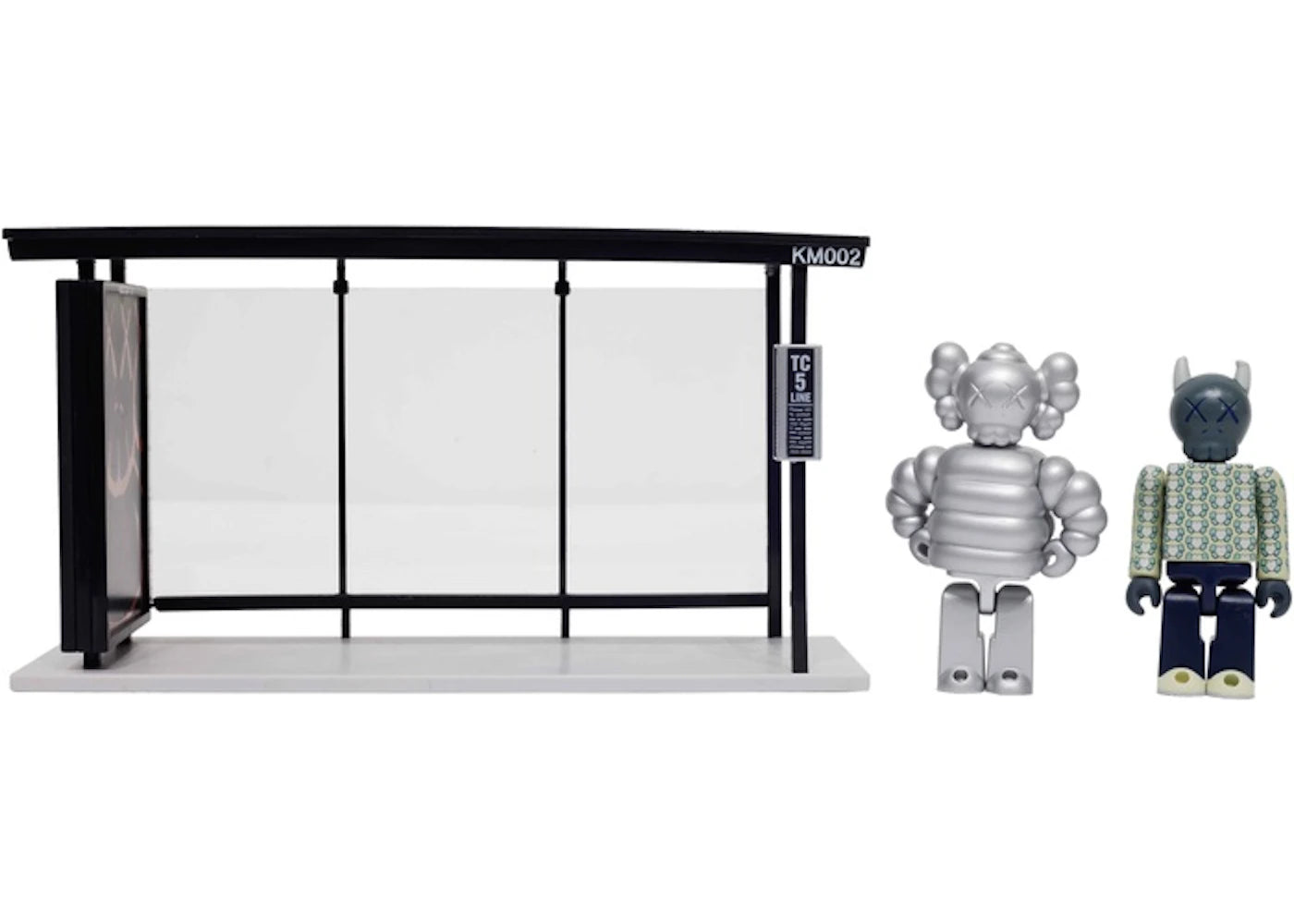 KAWS x Medicom Bus Stop Series Volume 3 Vinyl Toy Silver/Green