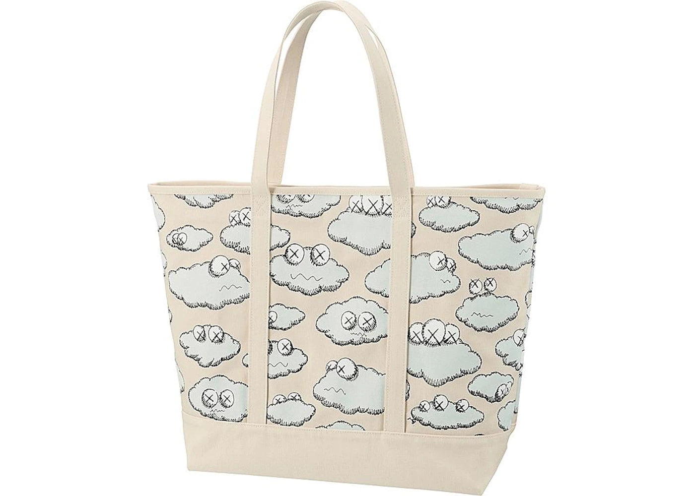 KAWS x Uniqlo Clouds Tote Bag Beige