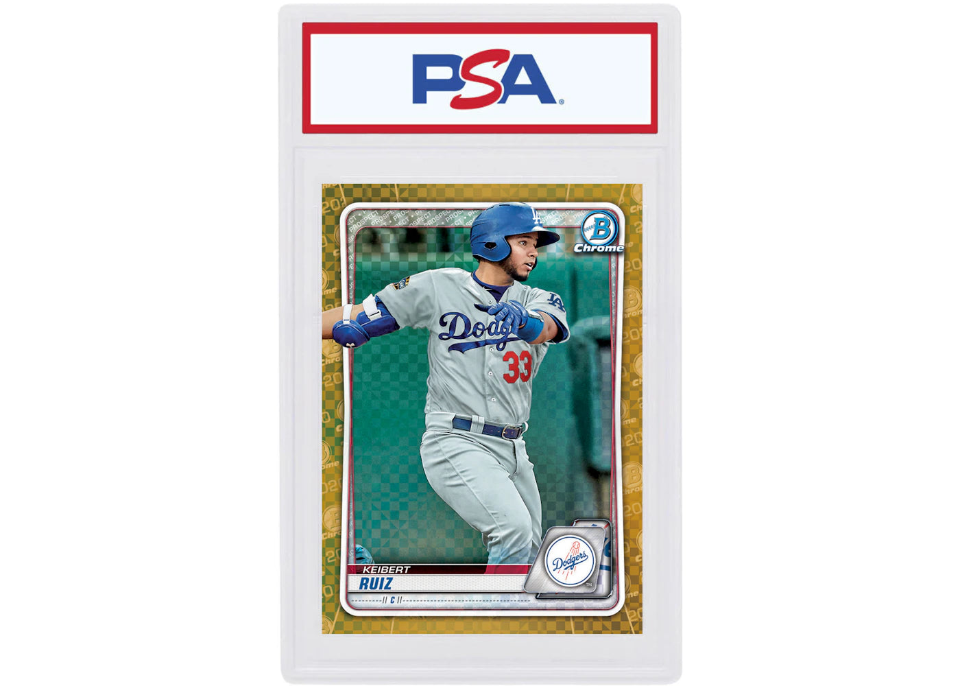 Keibert Ruiz 2020 Bowman Chrome X Gold X-Fractor /3 #BCP-210 (PSA or BGS Graded)