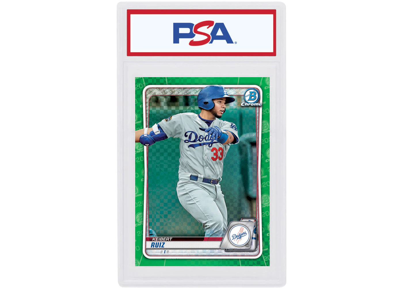 Keibert Ruiz 2020 Bowman Chrome X Green X-Fractor /31 #BCP-210 (PSA or BGS Graded)