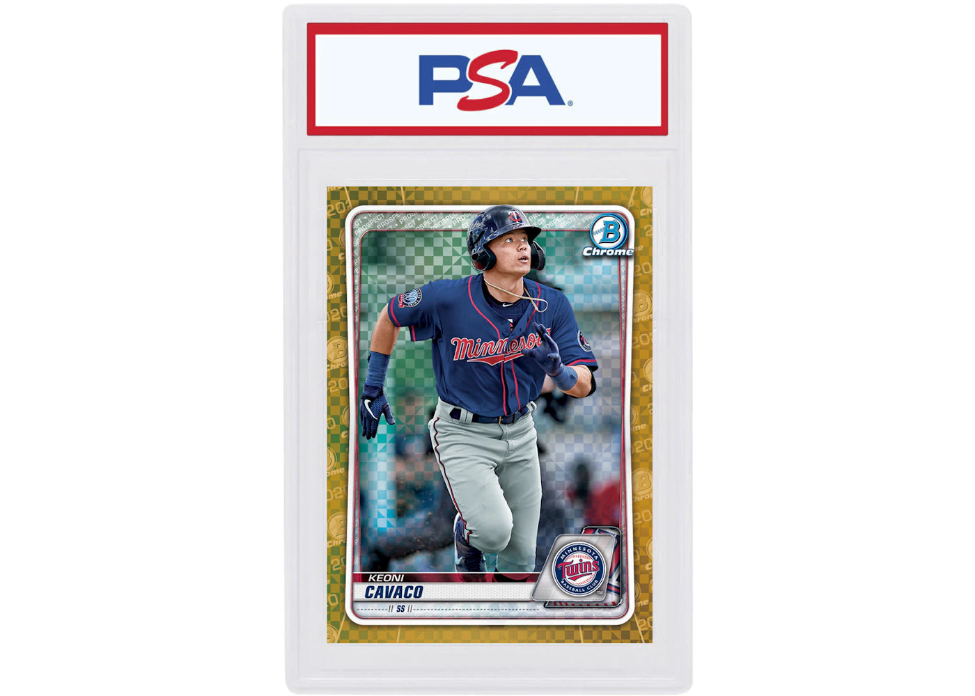 Keoni Cavaco 2020 Bowman Chrome X Gold X-Fractor /3 #BCP-180