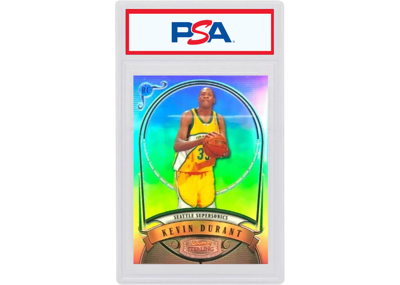 Kevin Durant 2007 Bowman Sterling Rookie Refractor /399 #KD (PSA or BGS Graded)
