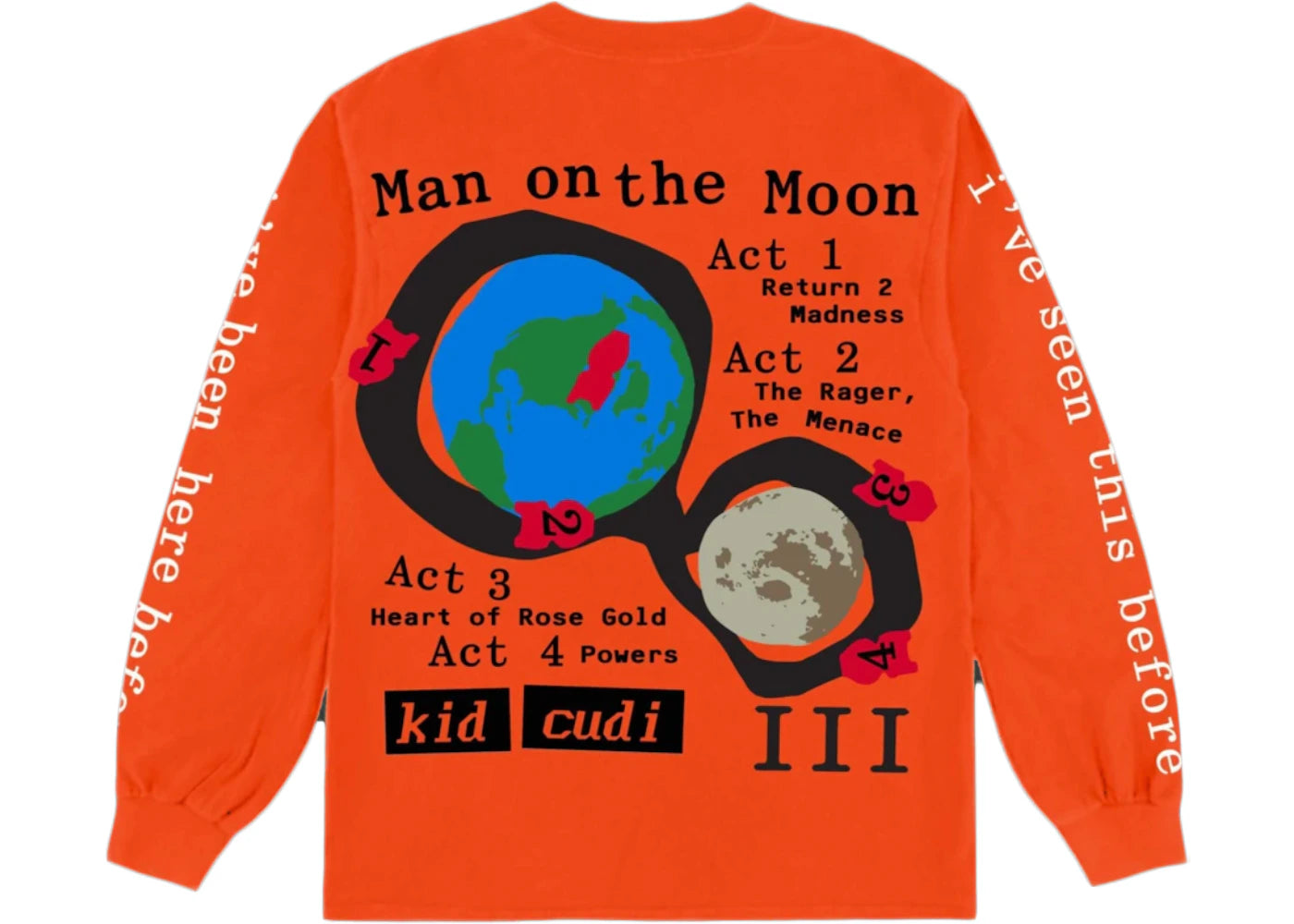 Kid Cudi CPFM For MOTM III Return 2 Madness L/S T-shirt Orange