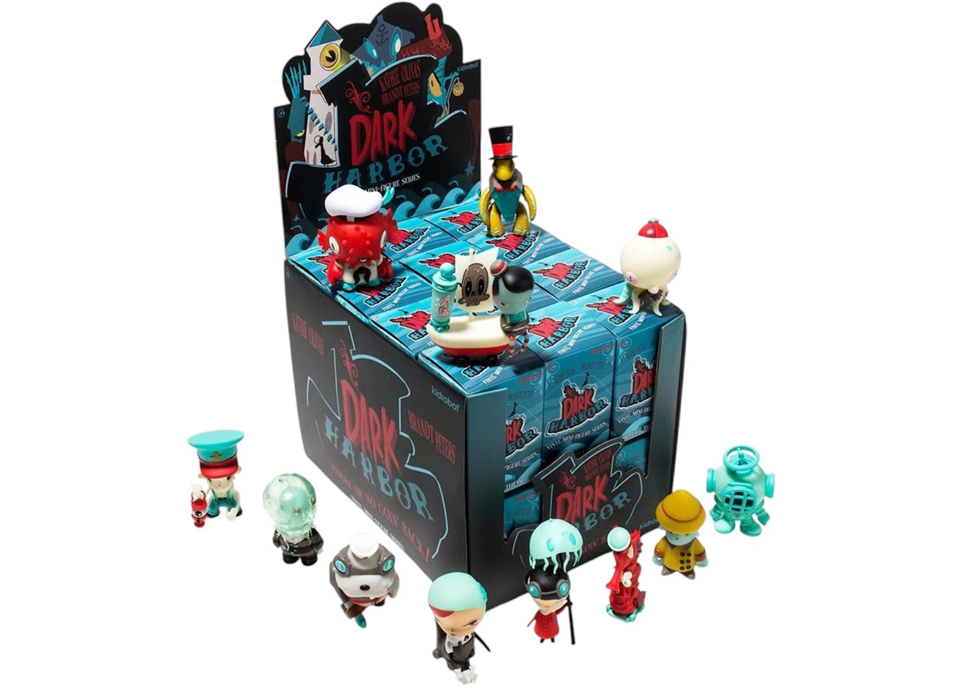 Kidrobot Dark Harbor Mini Figure Series by Kathie Olivas & Brandt Peters Casepack (24 Blind Boxes)