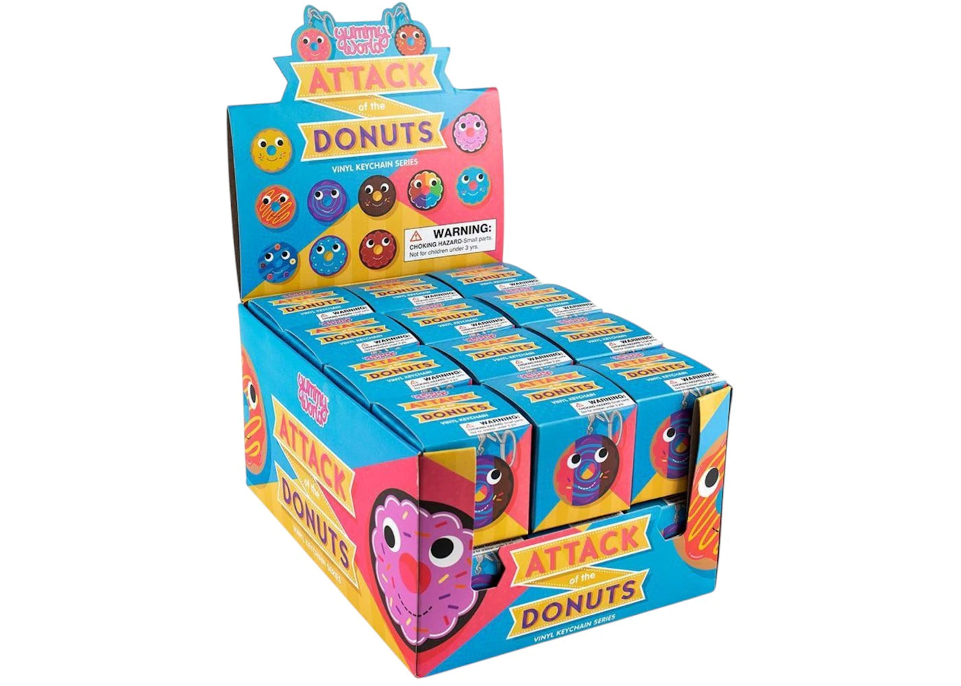 Kidrobot Yummy World Attack of the Donuts Keychain Series Casepack (24 Blind Boxes)