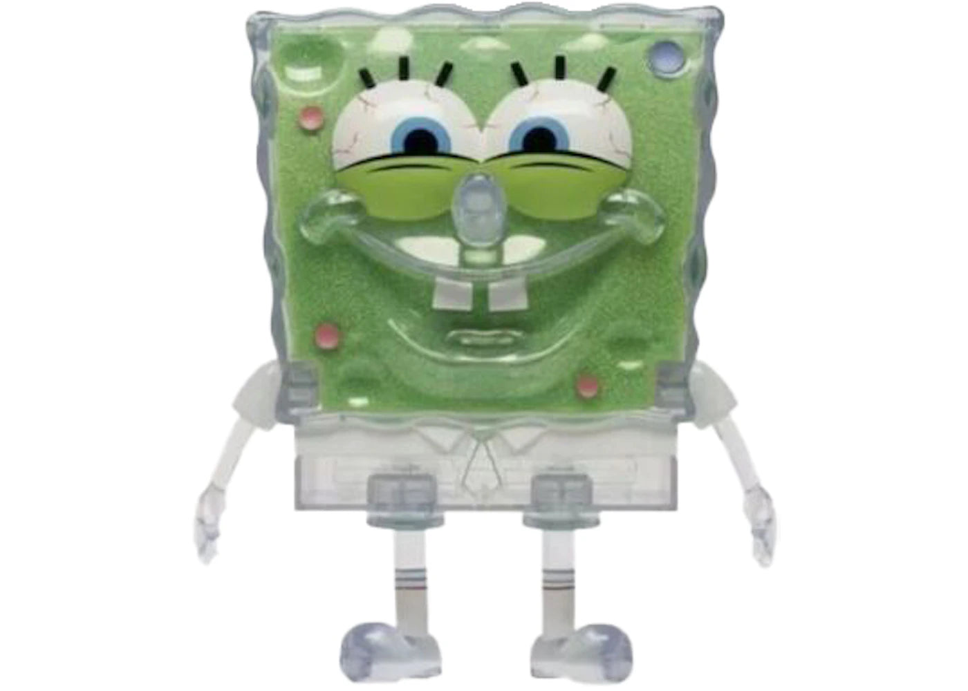 Kidrobot x Spongebob Squarepants NTWRK Sea Sponge Spongebob Figure 8 Inch Green Glow