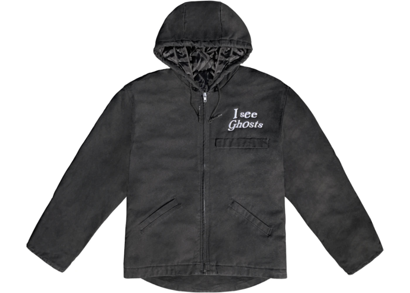 Kids See Ghosts KSG Washed Hooded Jacket Black