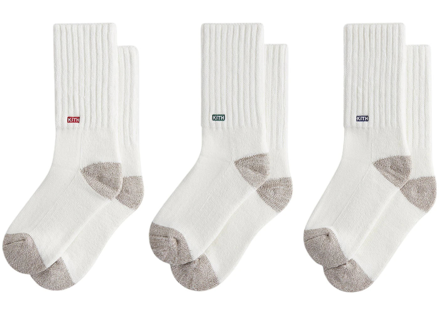 Kith 3-Pack Chunky Crew Socks Silk