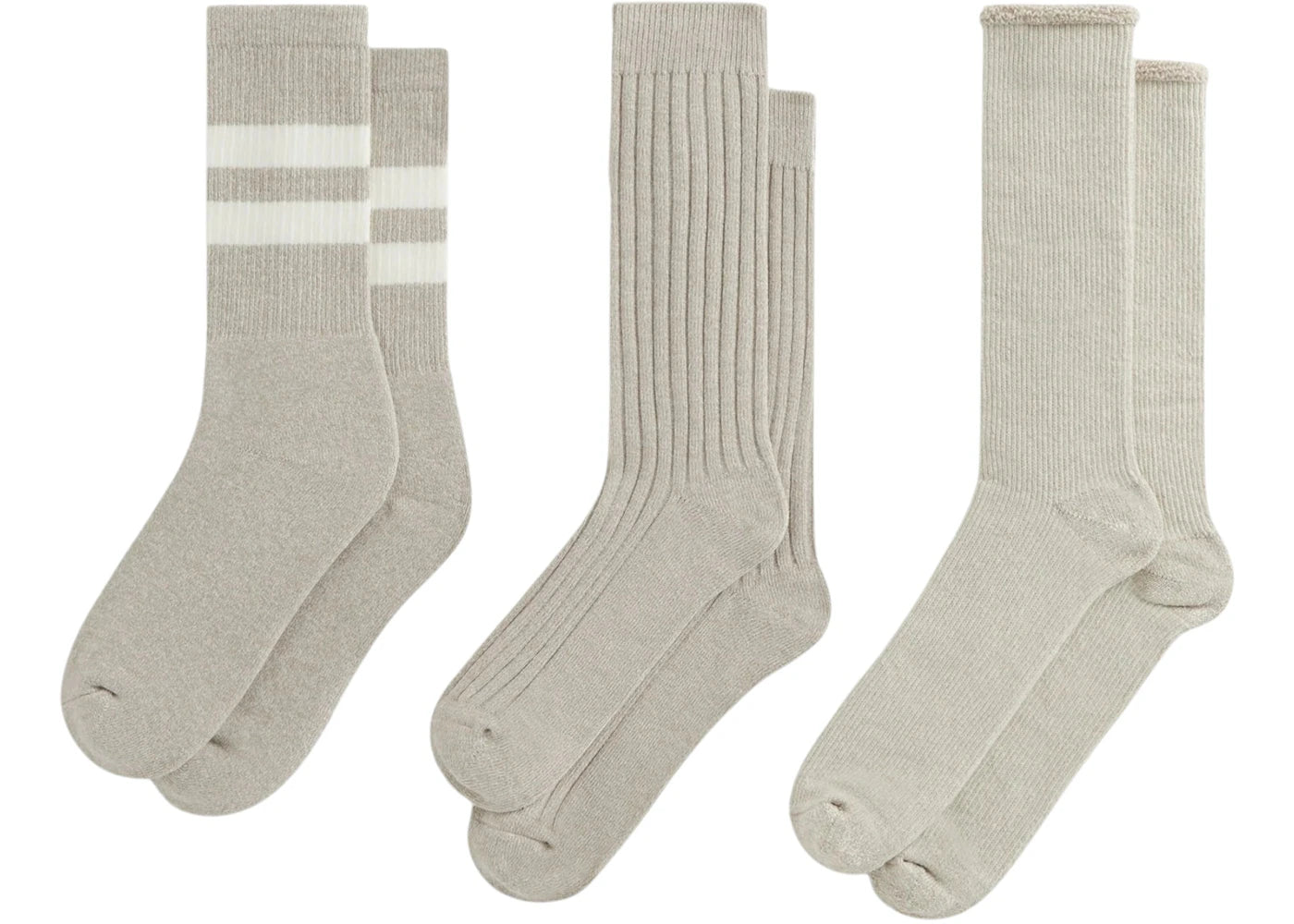 Kith 3-Pack Mixed Cotton Socks Carabiner Heather