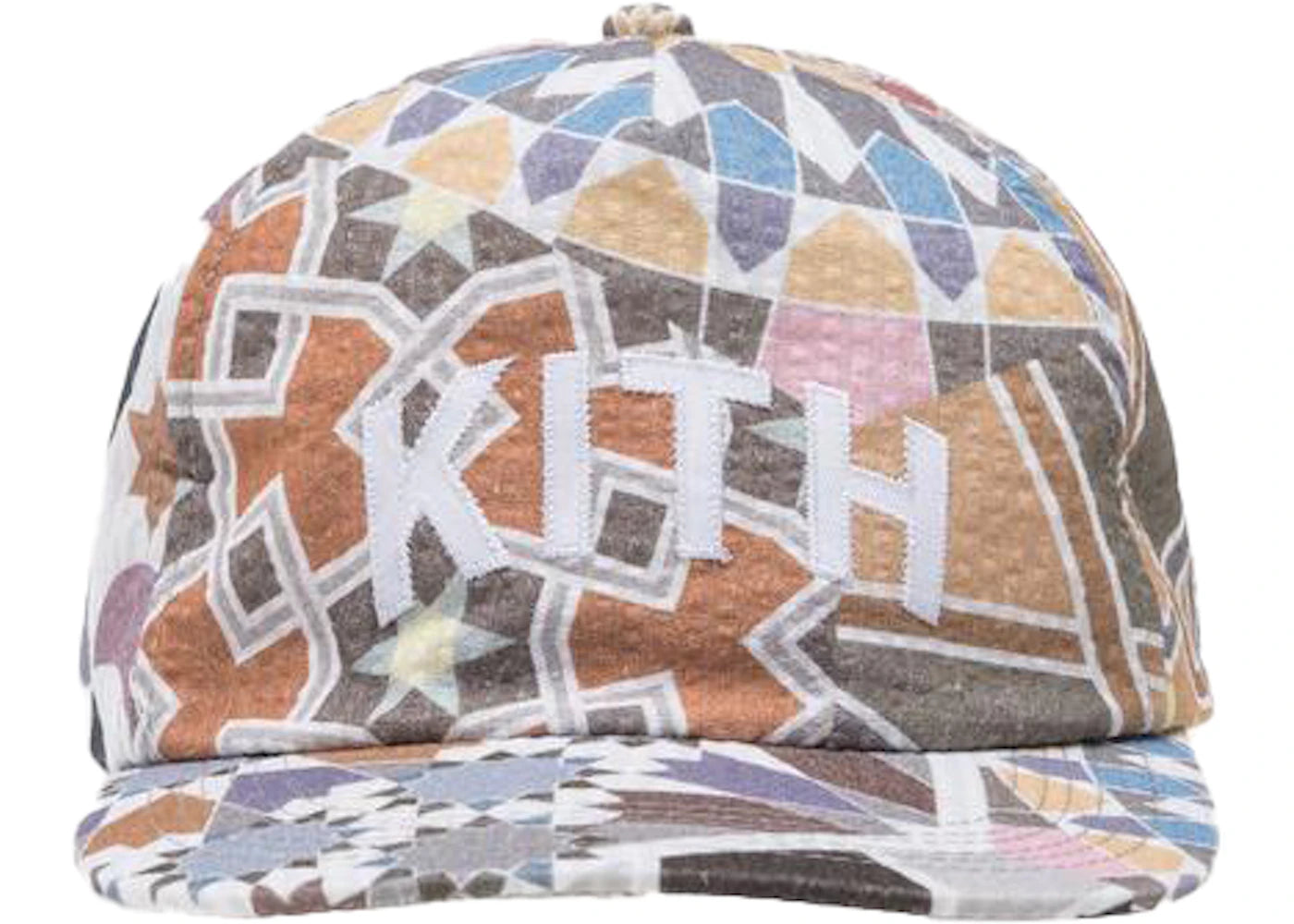 Kith 5-Panel Pinch Crown Seersucker Cap Tile/Multi