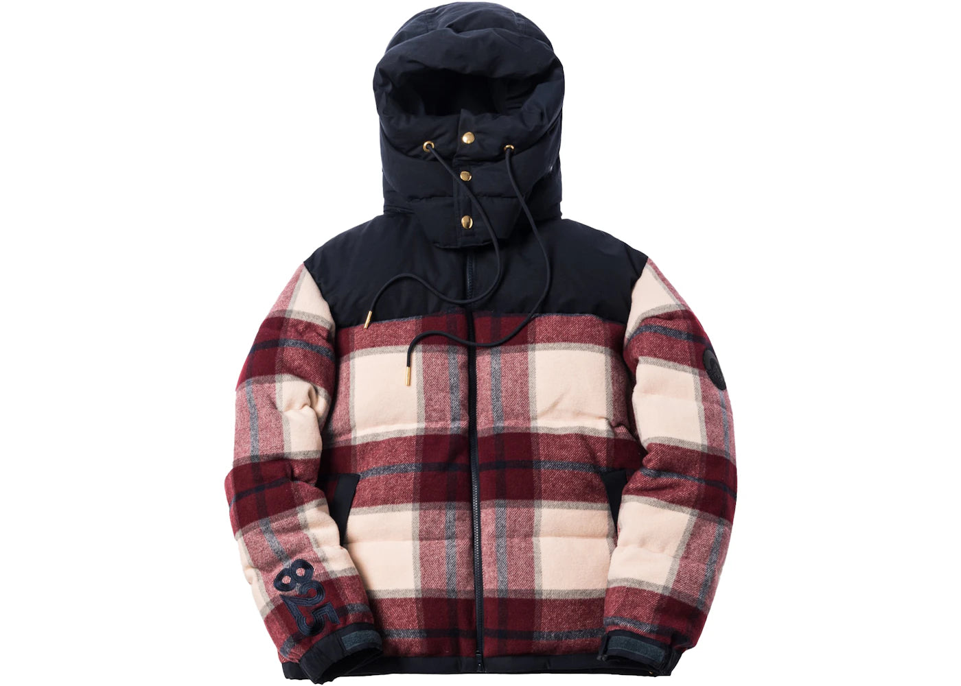 Kith 825 Summit Down Puffer Burgundy Plaid