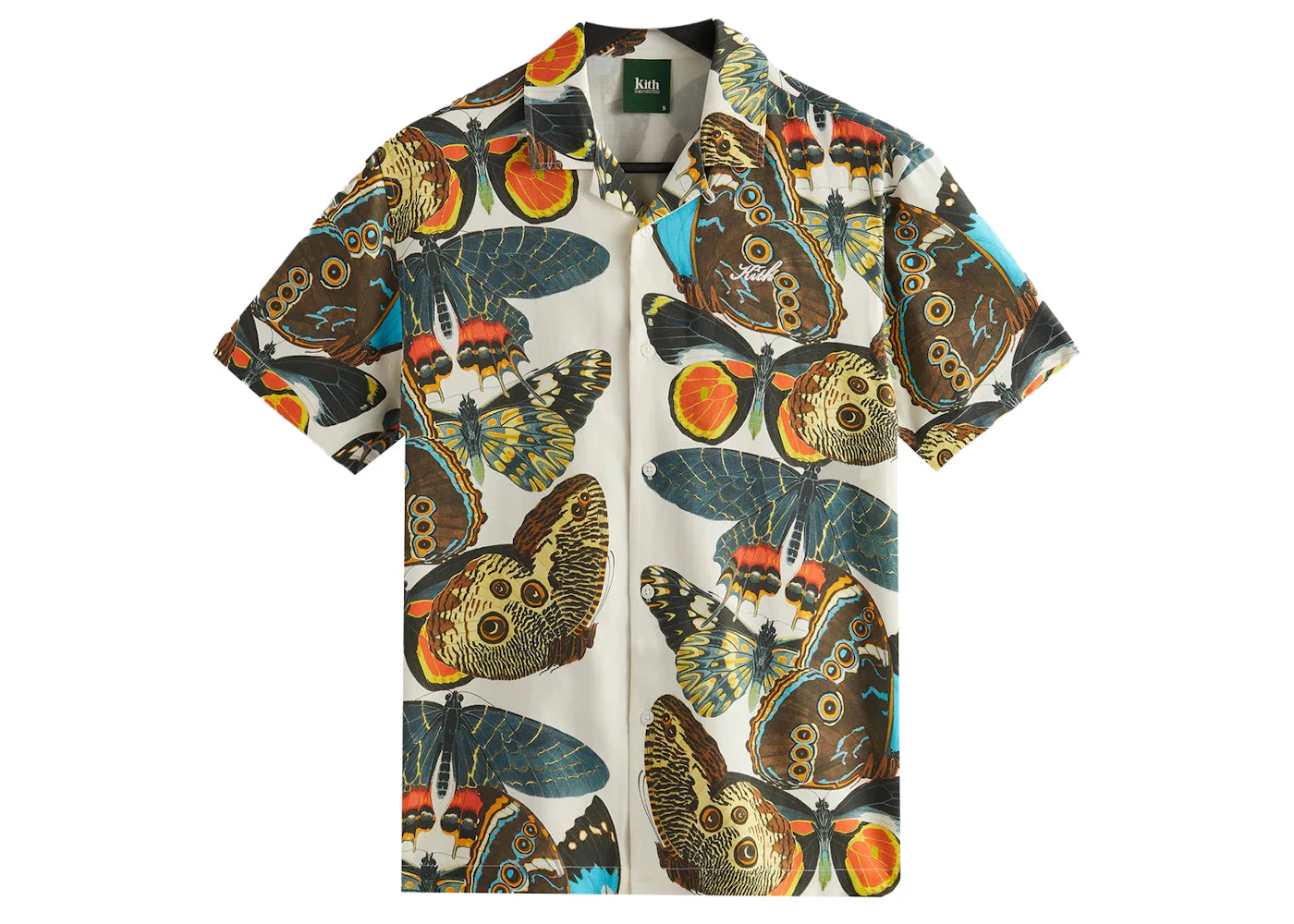 Kith AMNH Butterflies Camp Collar Shirt White