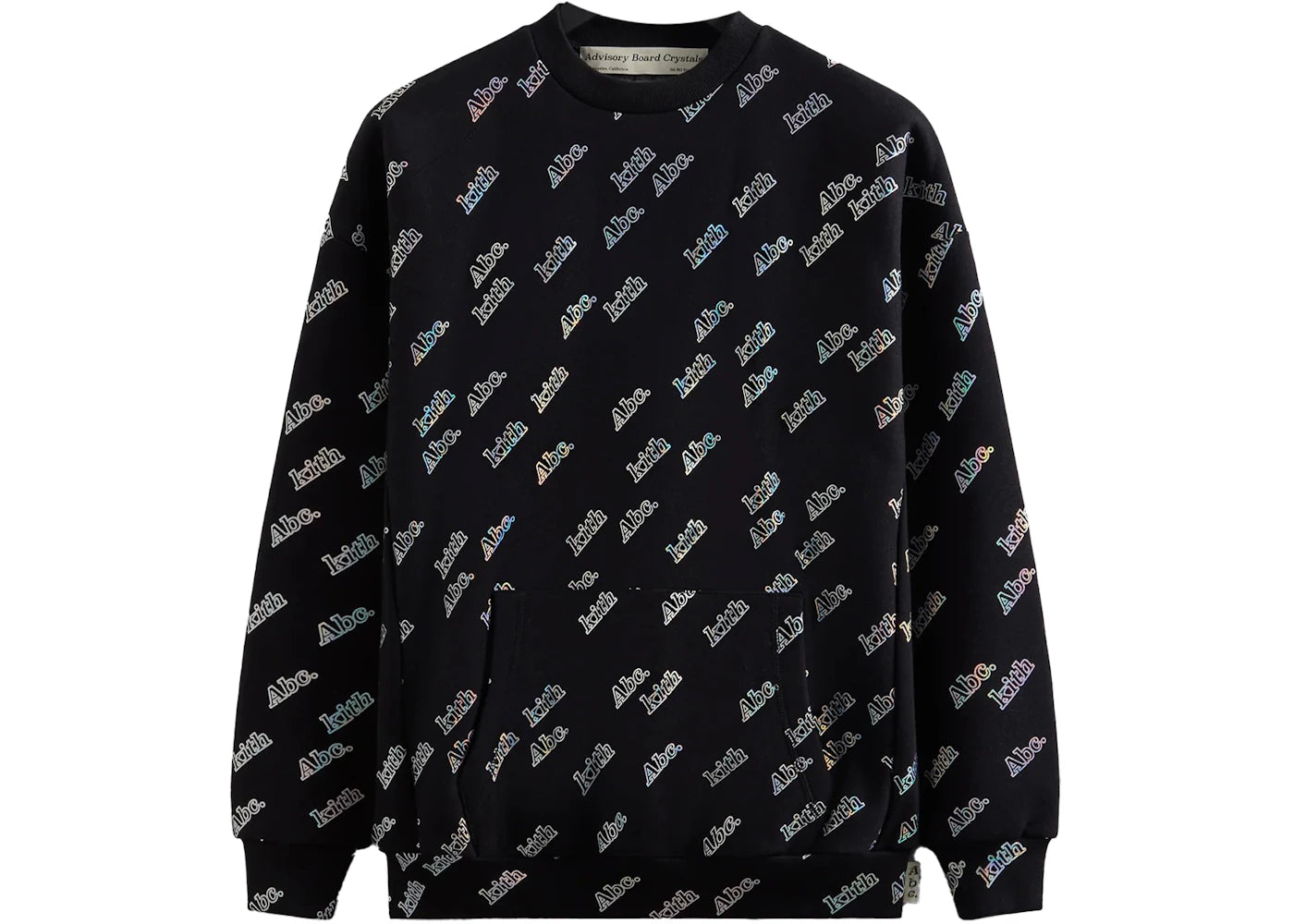 Kith Advisory Board Crystals Holographic Print Crewneck Black