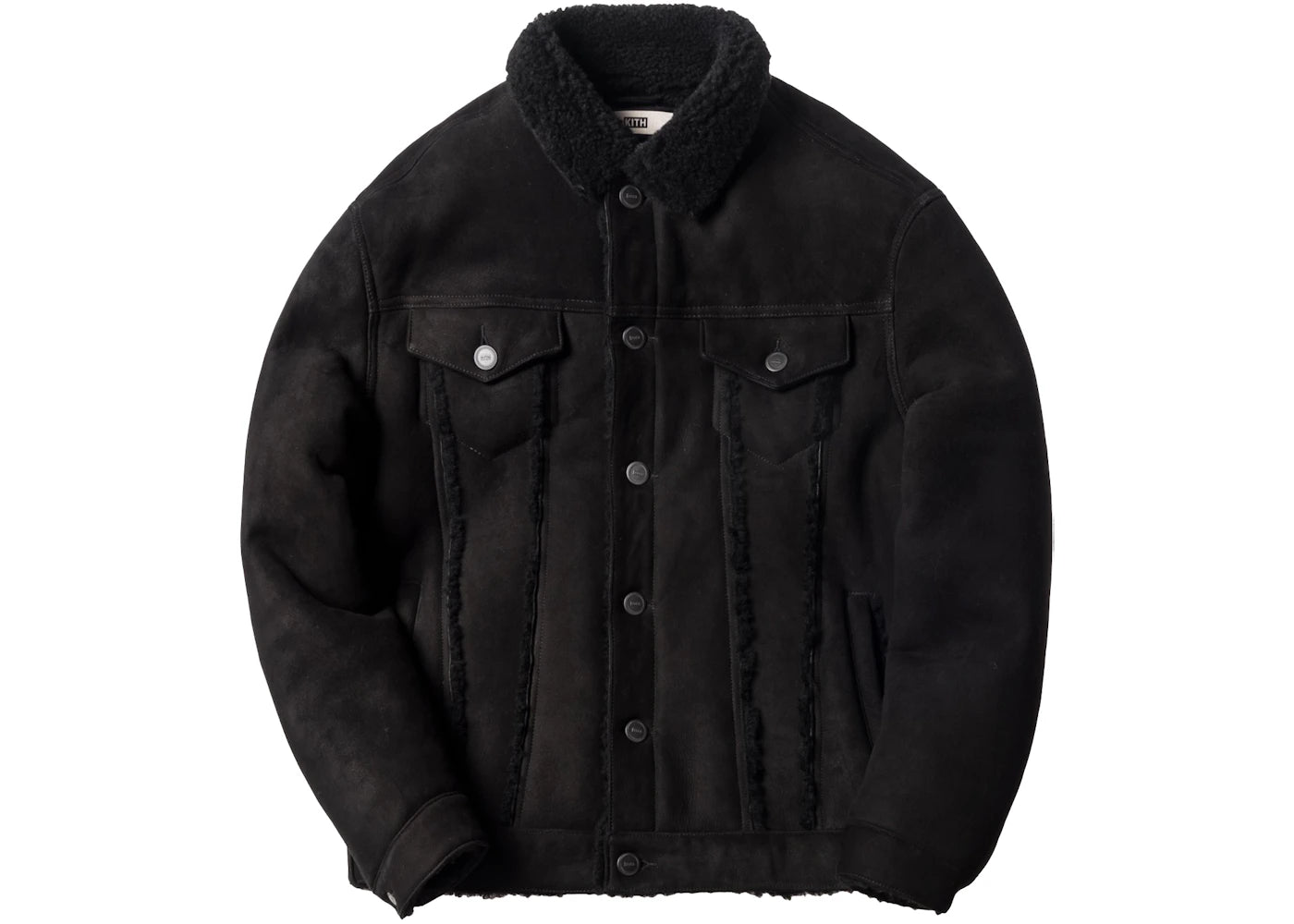 Kith Amherst Shearling Trucker Jacket Black