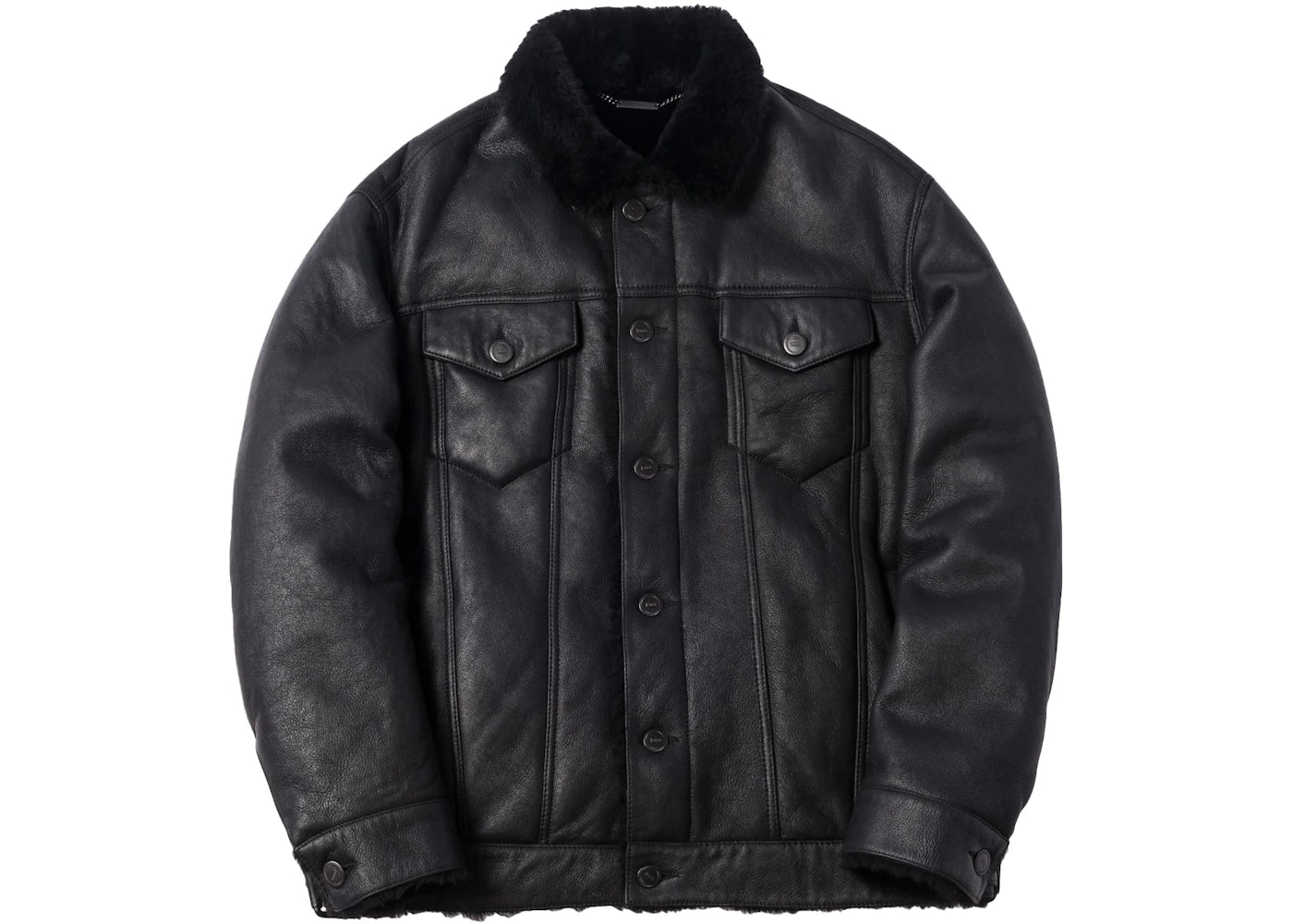 Kith Amherst Shearling Trucker Jacket (FW18) Black