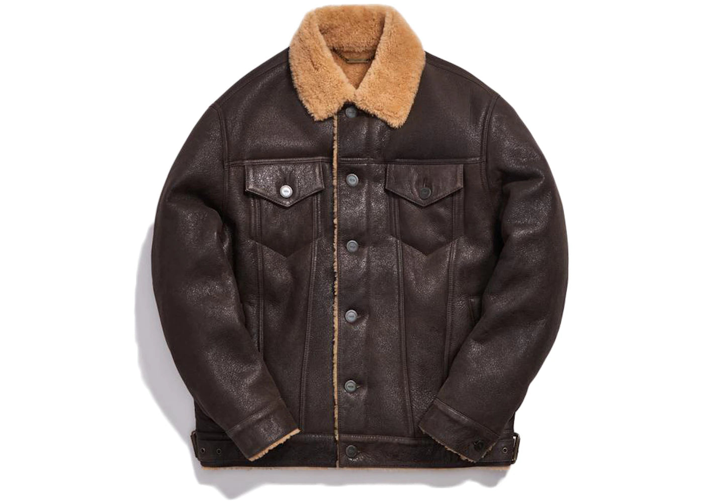 Kith Amherst Shearling Trucker Jacket (FW19) Dark Brown