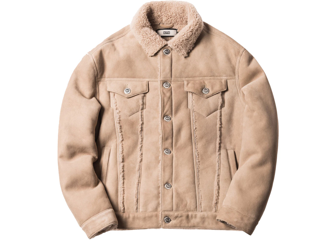 Kith Amherst Shearling Trucker Jacket Sand