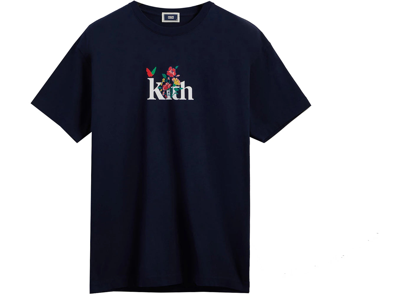 Kith Begonia Floral Serif Logo Tee Nocturnal