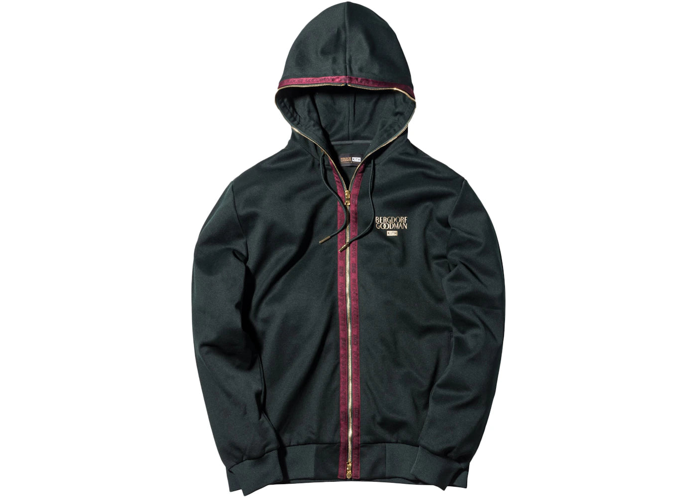 Kith Bergdorf Goodman Full Zip Hoodie Forest Green