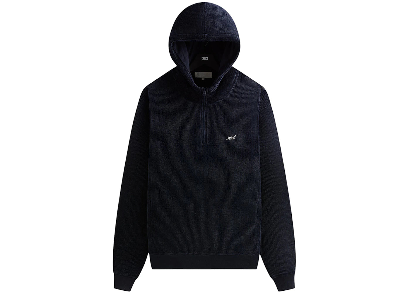 Kith Bonded Waffle Coleman Quarter Zip Hoodie Nocturnal