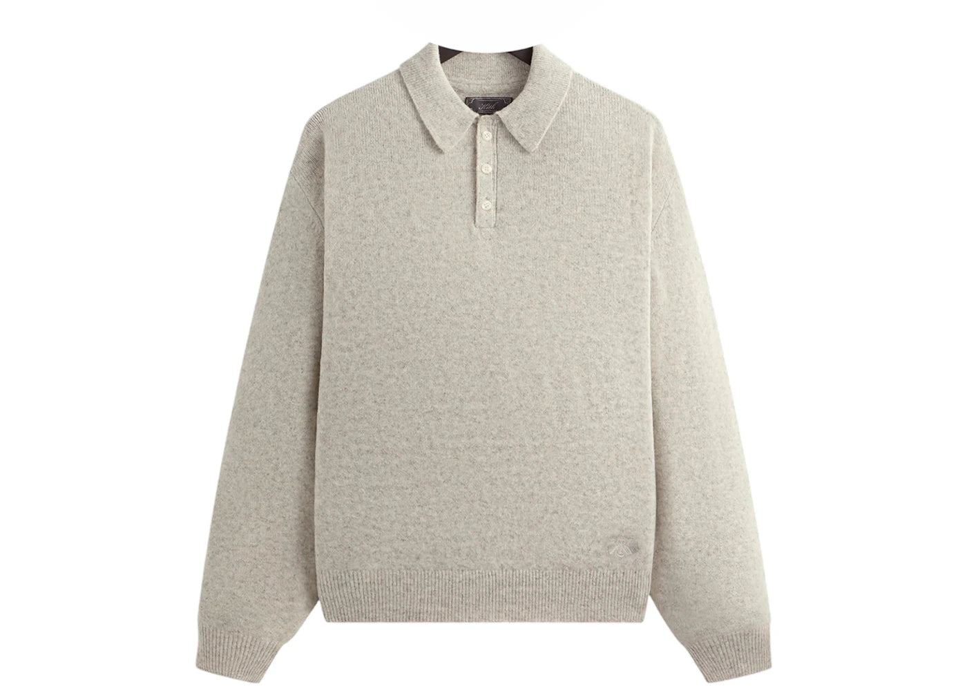 Kith Boucle Harmon Rugby Pullover Sweater Light Heather Grey