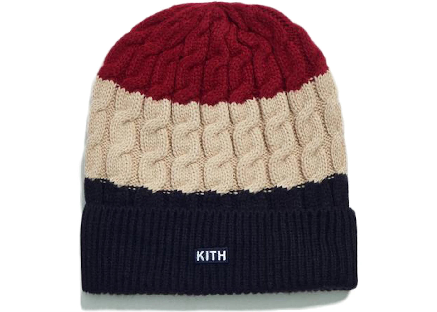 Kith Cable Knit Beanie Navy/Multi