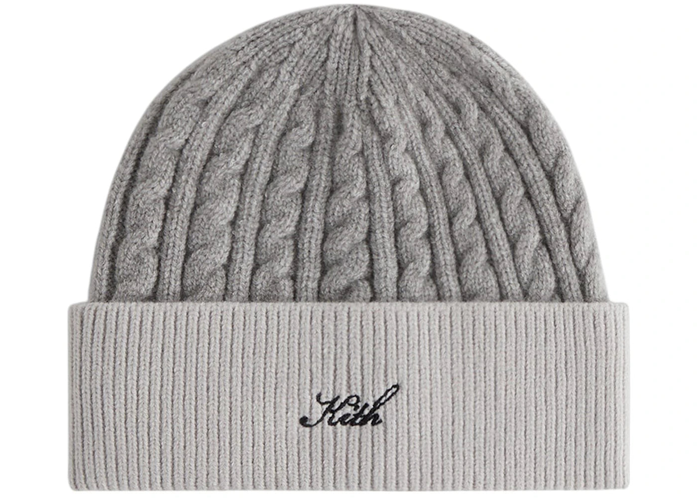 Kith Cable Knit Mia Beanie Light Heather Grey