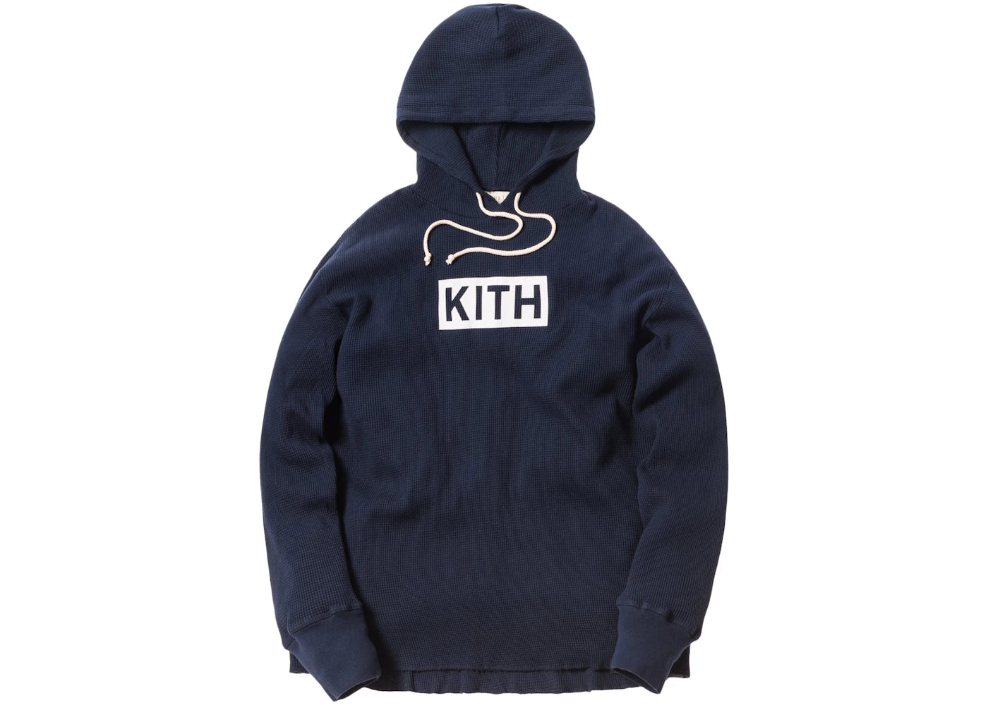 Kith Calux Waffle Hoodie Navy