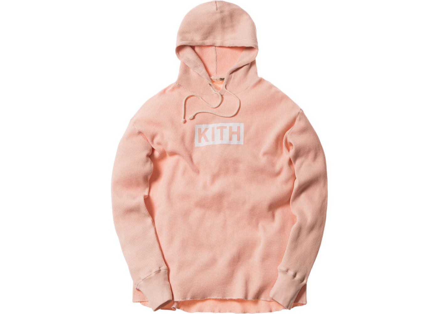 Kith Calux Waffle Hoodie Pink