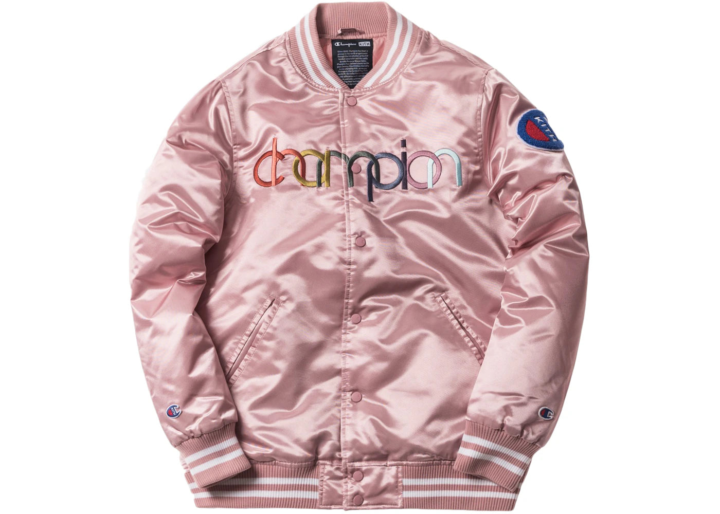 Kith Champion Baseball Jacket Pink