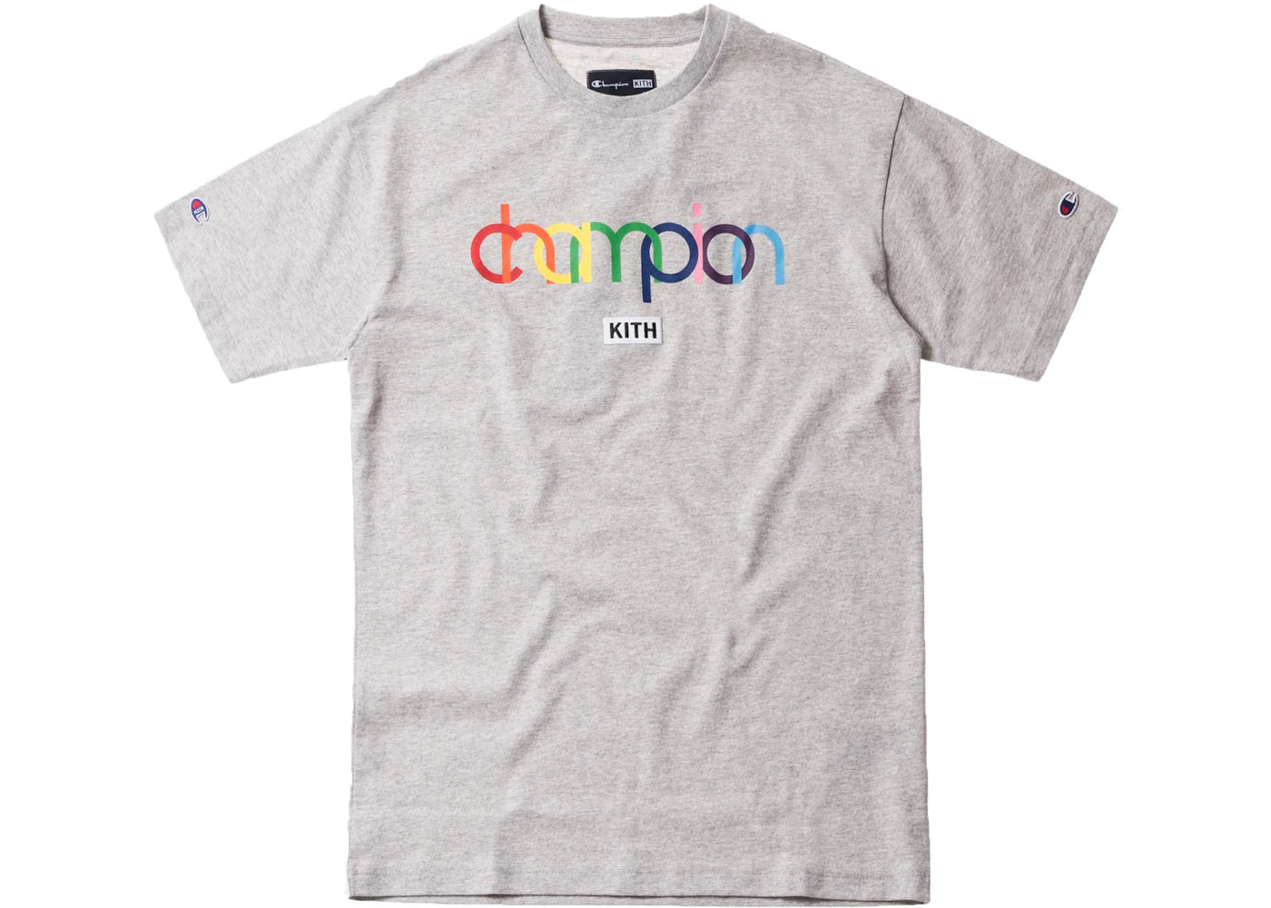 Kith Champion Double Logo Tee Heather Grey