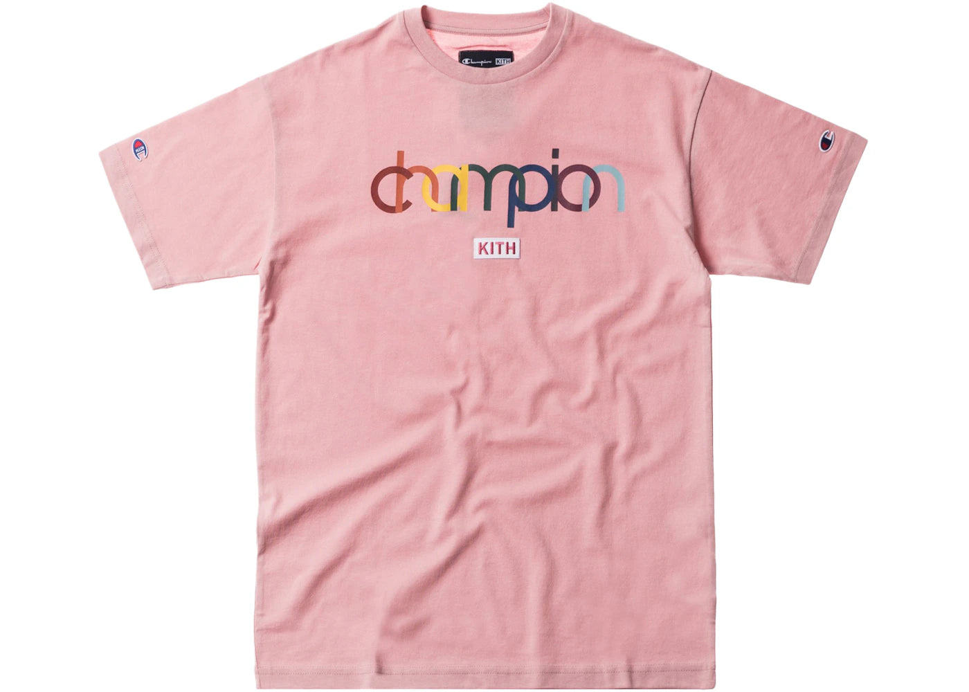 Kith Champion Double Logo Tee Pink