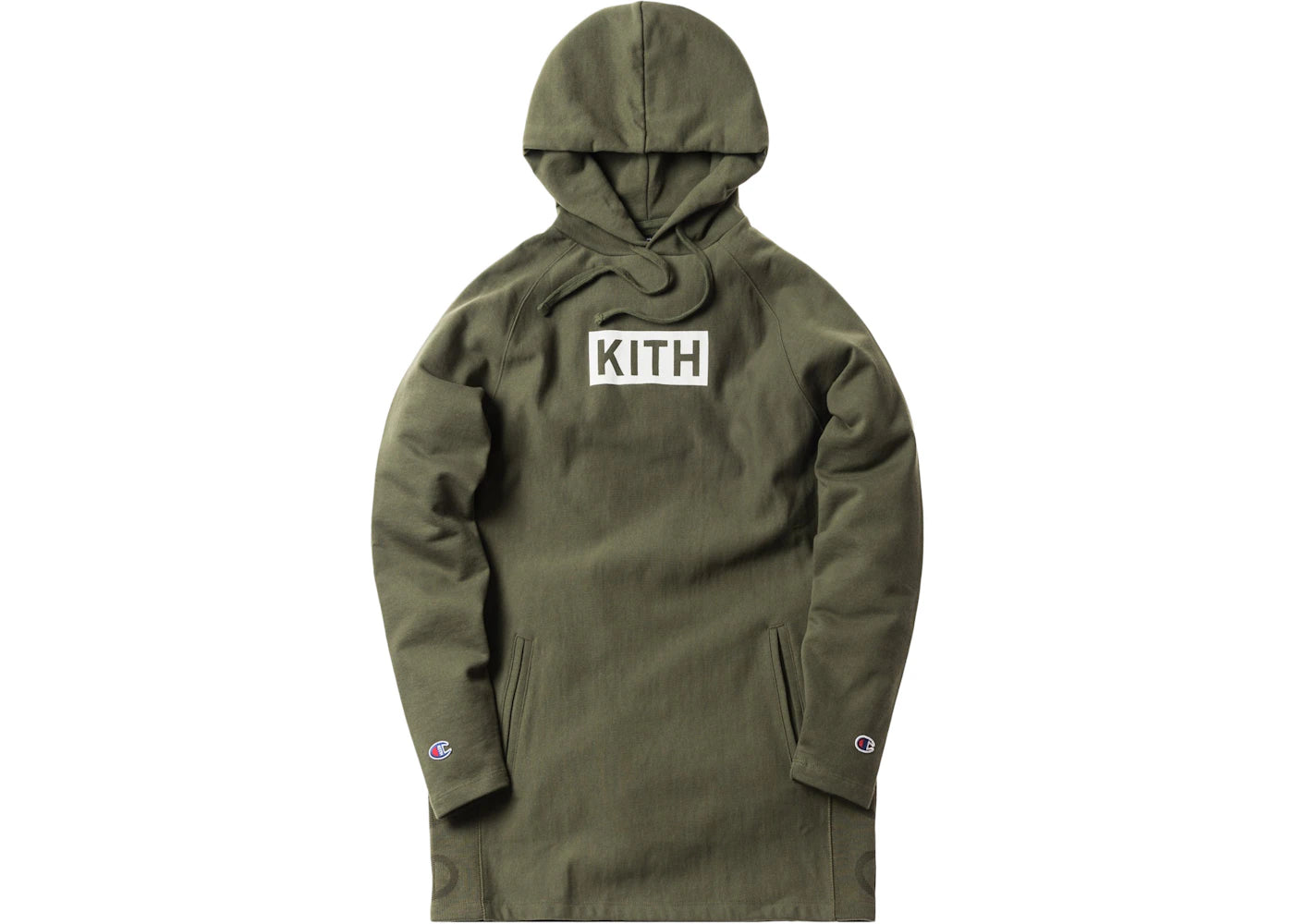 Kith Champion Extended Hoodie Olive