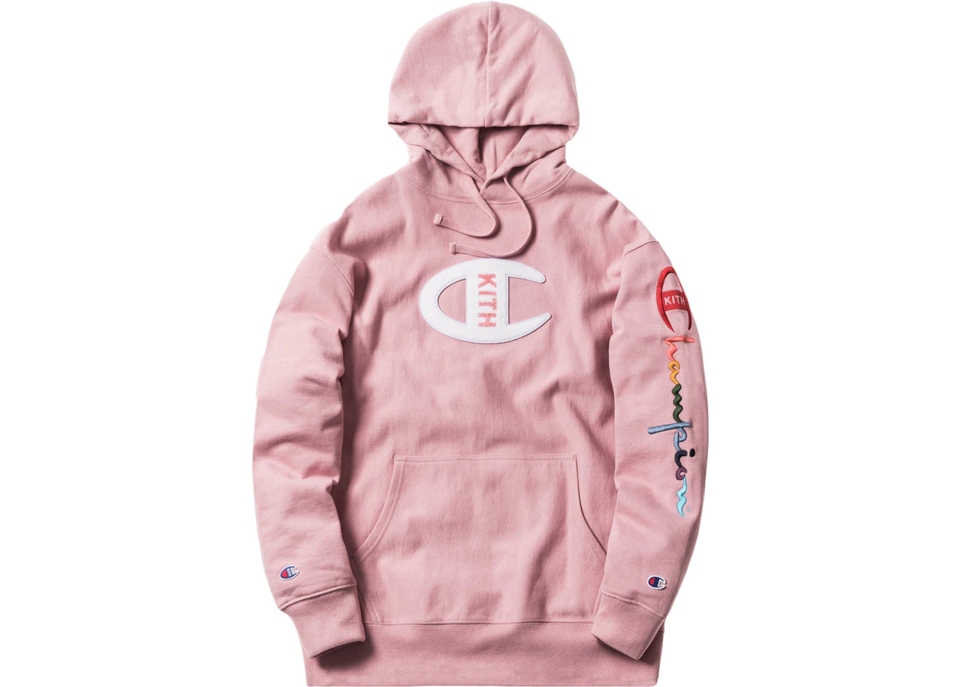 Kith Champion Logo Hoodie Pink