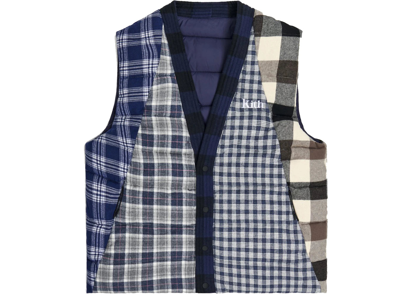 Kith Charlton Reversible Quilted Vest Blue/Multi