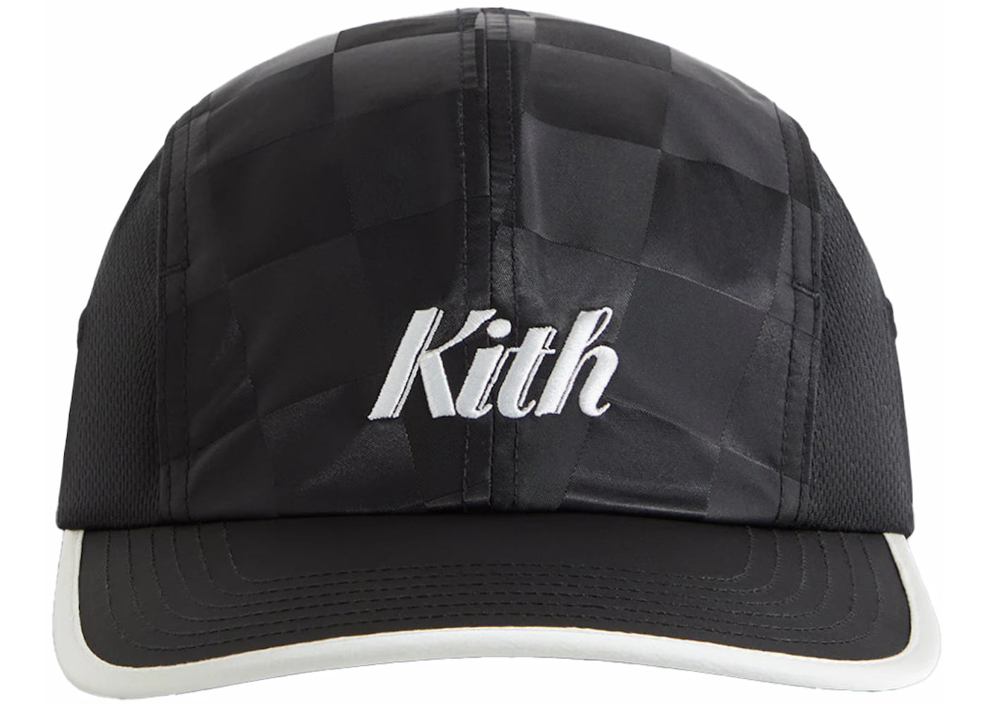 Kith Checkered Satin Griffey Camper Hat Black