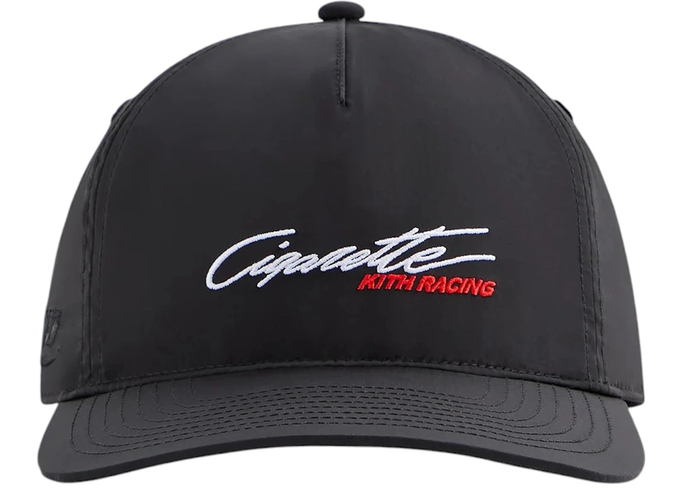 Kith Cigarette Wrinkle Nylon Bay Low Pinch Crown Snapback Black